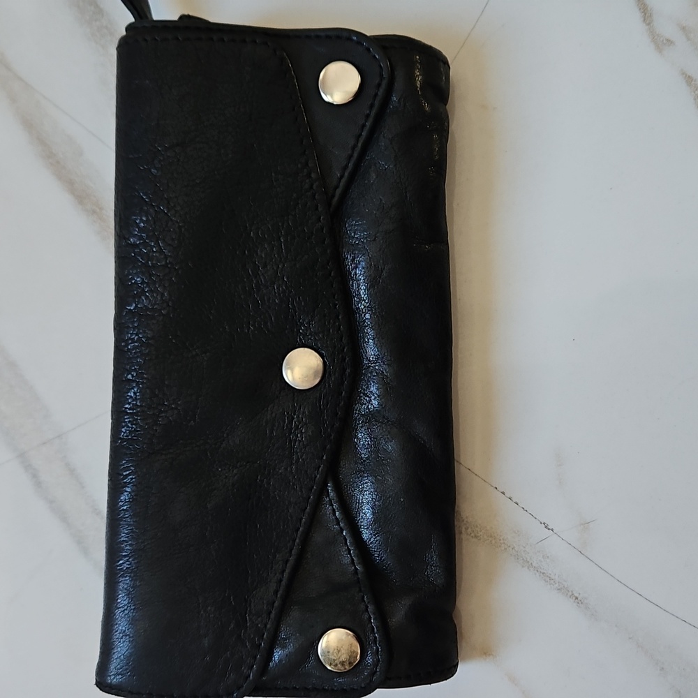 All Saints Black Leather Women's Wallet